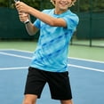 thumbnail image 7 of mgoYE Boys Quick Dry Athletic Short-Sleeve T- Shirt and Active Mesh Shorts Set Size 5-6 Years, 7 of 7