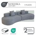 thumbnail image 3 of Sofá De Espuma Comprimida Al Vacío 4 Plazas Japandi Nordika Light Grey, 3 of 6