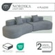thumbnail image 3 of Sofá De Espuma Comprimida Al Vacío 4 Plazas Japandi Nordika Light Grey, 3 of 6