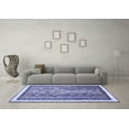 thumbnail image 3 of Ahgly Company Indoor Square Abstract Blue Modern Area Rugs, 4' Square, 3 of 4