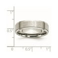 thumbnail image 6 of Chisel Stainless Steel Polished with Brushed Center 6mm Ridged Edge Band, 6 of 7