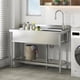 thumbnail image 4 of Fregadero de Cocina de Acero Inoxidable, 30x16x30 Pulgadas, Lavabo de Único Tazón para Cocina, Baño y Restaurante con Toma de Agua Caliente y Fría, 4 of 5