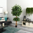 thumbnail image 3 of Nearly Natural 6 ft. Double Ball Ficus Silk Tree, 3 of 6
