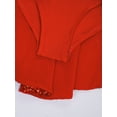 thumbnail image 7 of Doomiva Kids Girls Sequins Modern Jazz Dance Dress Long Sleeve Bowtie Leotard Ringmaster Tuxedo Tailcoat Red 10, 7 of 7