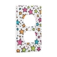 thumbnail image 2 of Yayeee Duplex Wall Plate 1-Gang 4.5"x2.7" Home Receptacle Light Switch Decorative Outlet Cover, White Stars, 2 of 7