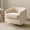 Khaki, variant on Ktaxon 360° Swivel Accent Chair, Teddy Velvet Club Lounge Chair with High Resilience Cushion, Living Room Chair, White