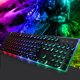 thumbnail image 5 of KINGANGJIA JK-705 Teclado USB con cable Teclado de sombrero redondo de cristal punk luminoso arcoíris (negro), 5 of 8