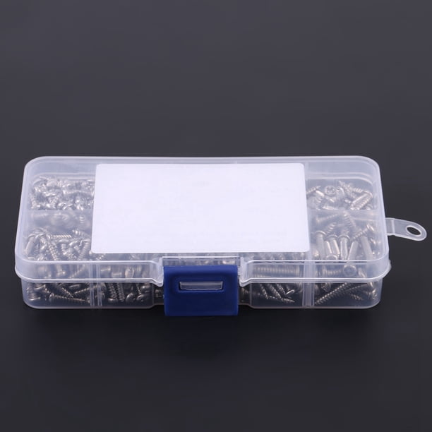 Tornillos Autorroscantes ANGGREK Kit Surtido de 500 piezas para muebles de Oficina y hogar