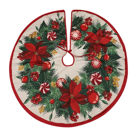 JikouIivo Christmas Ornaments Christmas Tree Skirt 31.5inch Printed Tree Skirt Home Christmas Tree Decoration