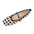thumbnail image 4 of Purcolt Mary Jane Shoes for Women Trendy Elegant Polka Point Square Toe Slip On Ballet Shoes Comfort Casual Soft Sole Flat Shoes with Pearl Elastic Strap, 4 of 8