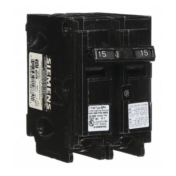 Siemens Q215 15-Amp 2 Pole 240-Volt Circuit Breaker