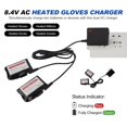 thumbnail image 3 of Cargador Smarkey de 8,4 V con cable de doble puerto para guantes térmicos, 3 of 5