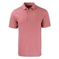thumbnail image 2 of Men's Cutter & Buck Crimson/White Alabama Crimson Tide Forge Eco Double Stripe Stretch Recycled Polo, 2 of 3