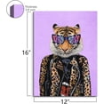 thumbnail image 2 of HFDF Tiger Wall Art Prints Handsome Tiger Printed on Purple Canvas Picture Wildlife Animal Paintings for Living Room Nursury Baby Shower Home Decoration Poster, Cool Artwork Gift 20x24inch Framed, 2 of 6