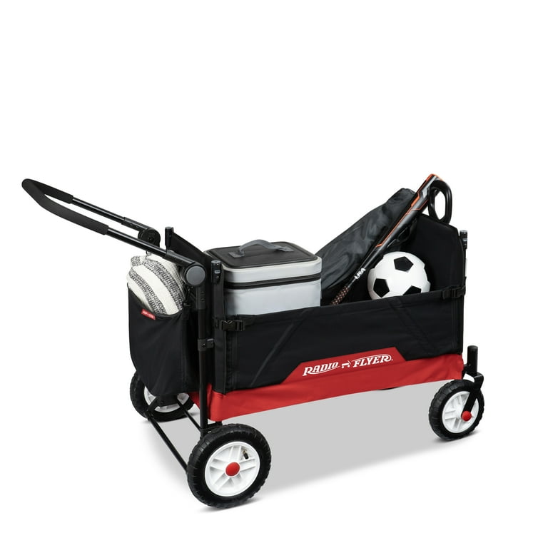 Radio Flyer All-Terrain Kid & Cargo Push Folding Wagon, Air Tires Radio Flyer All-Terrain Kid & Cargo Push Folding Wagon, Air Tires
