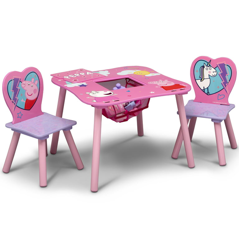 Peppa Pig Chair Desk with Storage Bin by Delta Children, Greenguard Gold  Certified