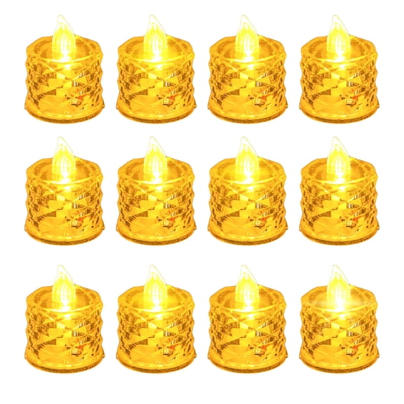 Warehouse Clearance Value 12 Pack Flameless LED Candles Tea Lights Battery Operated, 200 hours Electric Fake Plasitc Candles Tealights for Votive, Halloween, Pumkin, Ofrenda,Table Decor 2 QW