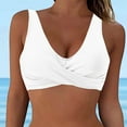 thumbnail image 2 of Siilsaa Push Up Swimsuits for Women Women's Adjustable Thick Straps Cross Back Push Up Bikini Swimsuit Tops Only White,XL, 2 of 5