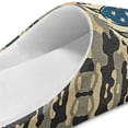 thumbnail image 5 of Chririnla Bear Paw Print American Flag Women's Cotton Slippers Plush Fuzzy Fluffy Warm Non-slip Comfort Sole Lightweight Easy Slip On Cozy House Bedroom, 5 of 7