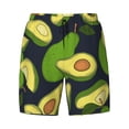 thumbnail image 4 of Lsque Mens Swim Trunks Fresh Avocado Pattern - Bathing Suit Compression Liner - Beach Swim Shorts Swimwear - (S-3XL) - Stretch Quick Dry -Small, 4 of 9