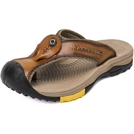 

KAQ Mens Sport Flip Flops Beach Thong Sandals Comfort Slip-on Arch Support Summer Quick Dry Athletic Sport Sandals