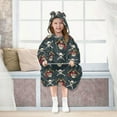 thumbnail image 7 of joogoo Wearable Blanket Hoodie for Cool Skull Pattern Flannel Sherpa Pocket 3-14 YR S, 7 of 7
