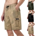 thumbnail image 2 of BRANROY Mens Cargo Shorts Multi‑Pockets - Stretch Comfy Loose Fit Shorts, Suitable for Hiking Shorts, Beach Shorts, and Casual Sport Shorts with Adjustable Drawstring,Army Green,M, 2 of 8