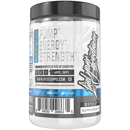 RYSE Loaded Pre Workout Powder Supplement for Men & Women | Pumps, Energy, Focus | Beta Alanine + Citrulline | 390mg Caffeine | 30 Servings (Tiger's Blood)