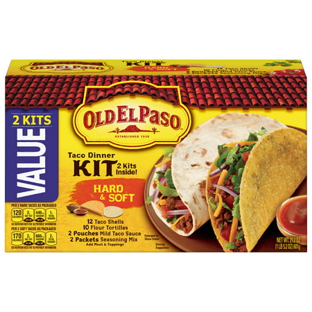 Old El Paso Hard and Soft Taco Dinner Kit, 21.2