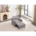 thumbnail image 4 of 3-In-1 Convertible Chair Pull out Sleeper Sofa Bed,Single Sofa Chair with Usb Ports Wear-Resistant and Anti-Scratch,Convertible Sleeper Chair for Living Room,Light Grey, 4 of 7