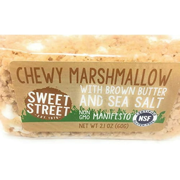 Sweet Street Desserts, Bar Chewy Marshmallow Brown Butter Sea Salt, 2.1 Ounce 40 Count
