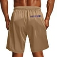 thumbnail image 5 of OHGOD Mens Cotton Cargo Shorts - Short for Mens - Loose Fit Shorts for Men - Men's American Casual Beach Sports 5 Minute Pants Fitness Jogging Quick Dry Stretch Shorts - Khaki - 2XL, 5 of 10