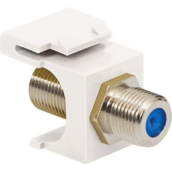 ICC RG-59/RG-6 F-Type Connector Keystone Jack Module; Wall/Screw Mount, White