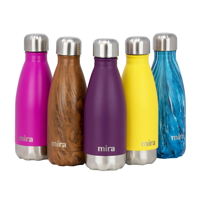 MIRA 12 oz Double Wall Vacuum Insulated Stainless Steel Water Bottle ...