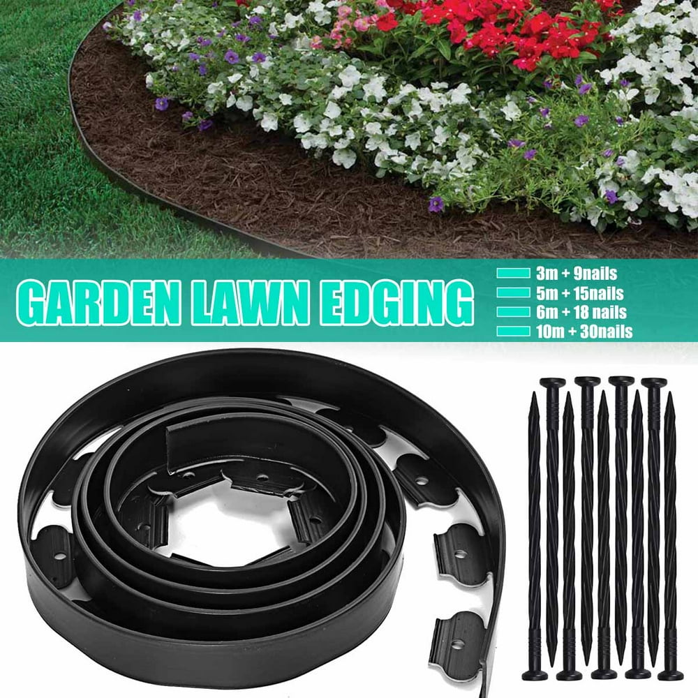 Garden Lawn Edging EasyFlex Plastic No-Dig Landscape ... Garden Lawn Edging EasyFlex Plastic No-Dig Landscape ...