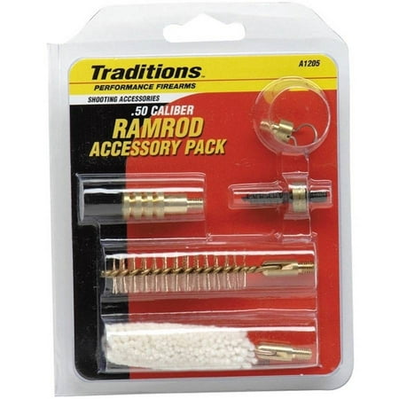 Traditions Muzzleloader Ramrod Accessories Pack, .50 Cal, 10/32 Threads, 5 Popular