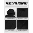 thumbnail image 5 of Chrisuno Men's Midweight Zipper Hooded Sweatshirt Fur Lined Warm Winter Fall Cool Jackets XL Black, 5 of 5