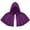 Purple, variant on Harpily Vintage Hooded Short Cape for Men Women Solid Color Hooded Short Cloak Death Character Costume Accessory For Party Parade And Photo Shooting