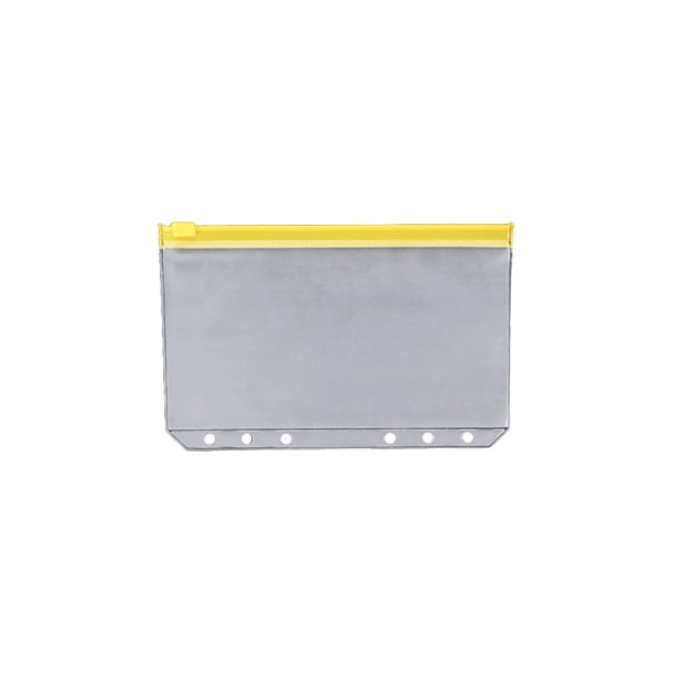 Seitruly Contenedor de bolsa con cremallera de 10 piezas, prácticos archivadores impermeables, contenedores de almacenamiento para documentos simples Carpetas de archivos A6 amarillo