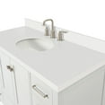 thumbnail image 6 of Ariel Cambridge 49 In. Oval Sink Vanity With White Quartz Countertop In White, 6 of 10