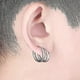 thumbnail image 2 of Moda Moda Más Nuevo 1 Par de Pendientes de Aro de Acero Inoxidable con Colgante de Cruz y Borla Larga Unisex para Hombres y Mujeres Joyería Gótica Punk Mejores Regalos, Estilo 3, 2 of 5