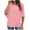 Pink summer tops for women, variant on USSUMA T-Shirts for Women Trendy Dandelion Print Flowy Women's Shirts and Blouses 3/4 Sleeve Women Tops Dressy Casual Summer Double-Layered Chiffon Poncho Graphic Round Neck Plus Tunics Beach