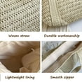 thumbnail image 6 of Straw Bag Large Beach Bag for Women Summer Woven Tote Bag with Zipper Lightweight Shoulder Handbags for Vacation, 6 of 7