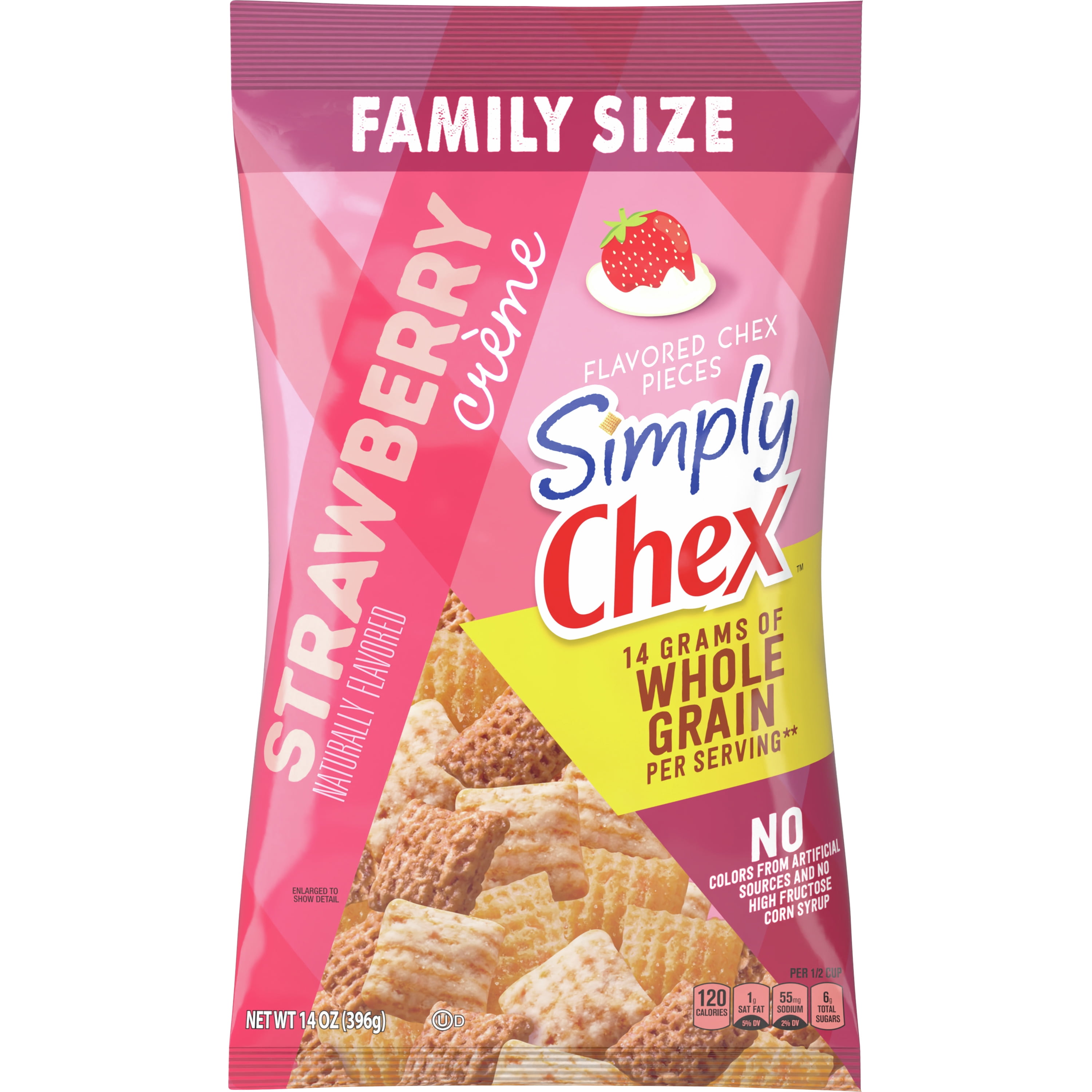 Simply Chex, Strawberry Yogurt Whole Grain Snack Mix, 14 oz Bag