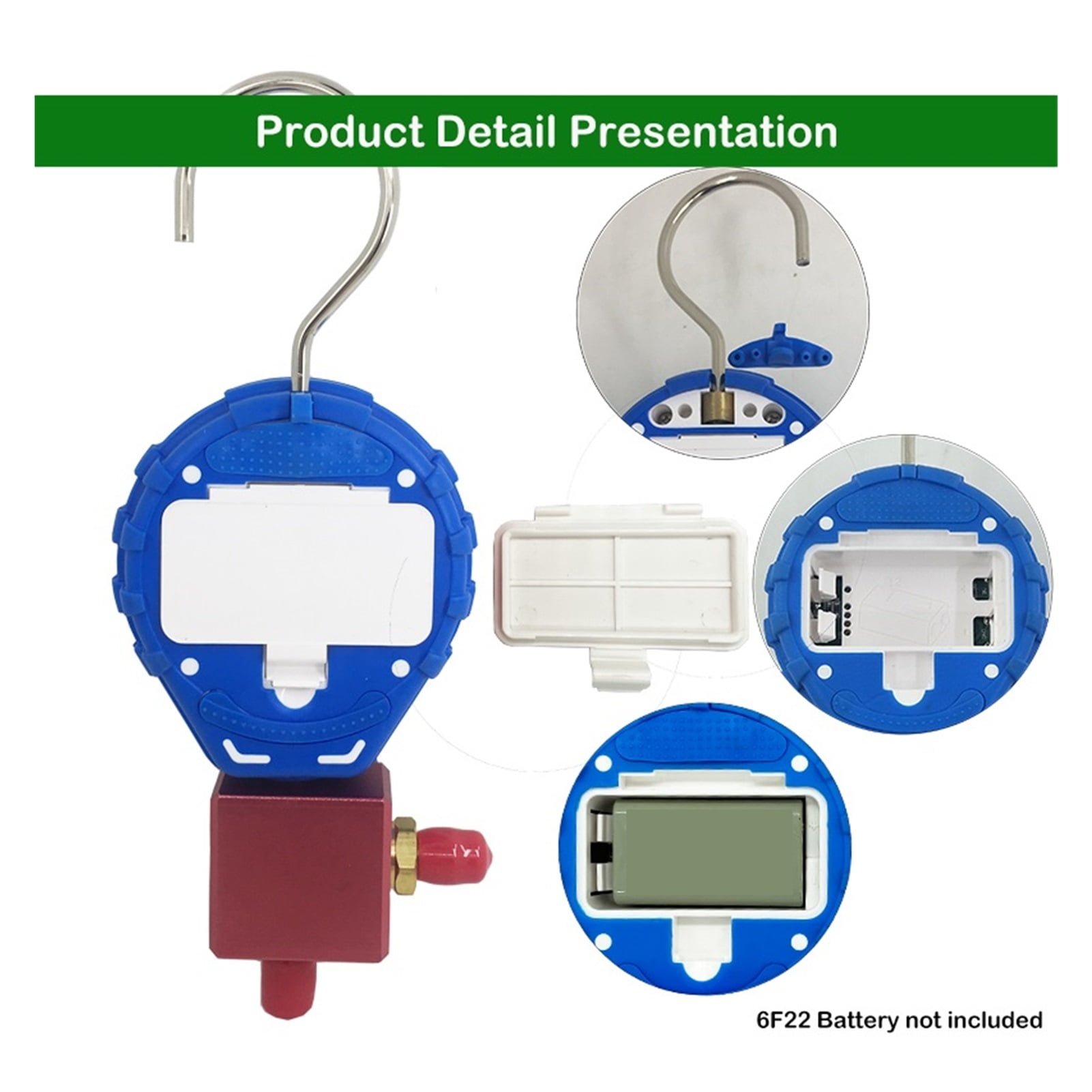 Digital Pressure Gauge Manifold Digital Refrigeration Tester Vacuum Meter HVAC Temperature Tester Pressure