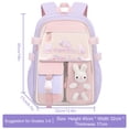thumbnail image 4 of gcong Lightweight Ergonomic School Bookbag For Stylish Daily Use Travel Backpack With Adorable Bunny Design Pink, 4 of 9