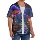 thumbnail image 2 of Fotbe Jungle Path Glowing Mushrooms Camisa Estampada de Manga Corta para Hombre, Casual de Verano, Estilo Playero, Sin Arrugas-Medium, 2 of 5