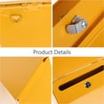 thumbnail image 3 of ADDHAT 1Ud Caja De Carta De Pared En Hierro Amarillo Para Almacenamiento Seguro, 3 of 7