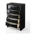 thumbnail image 3 of Black Chest of Drawers - 5 Drawer Storage Unit - 32" Wide Bedroom Dresser - Timeless Design, 3 of 6