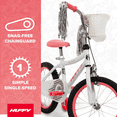thumbnail image 4 of Huffy 16” Zazzle Kids’ Bike, EZ Build, Fits Riders 42”-48”, White, Youth, Girls, 4 of 12